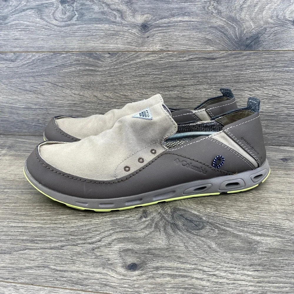 Columbia PFG Bahama Vent Mens 11 Wide Cordovan Gypsum Slip On Boat Shoes
